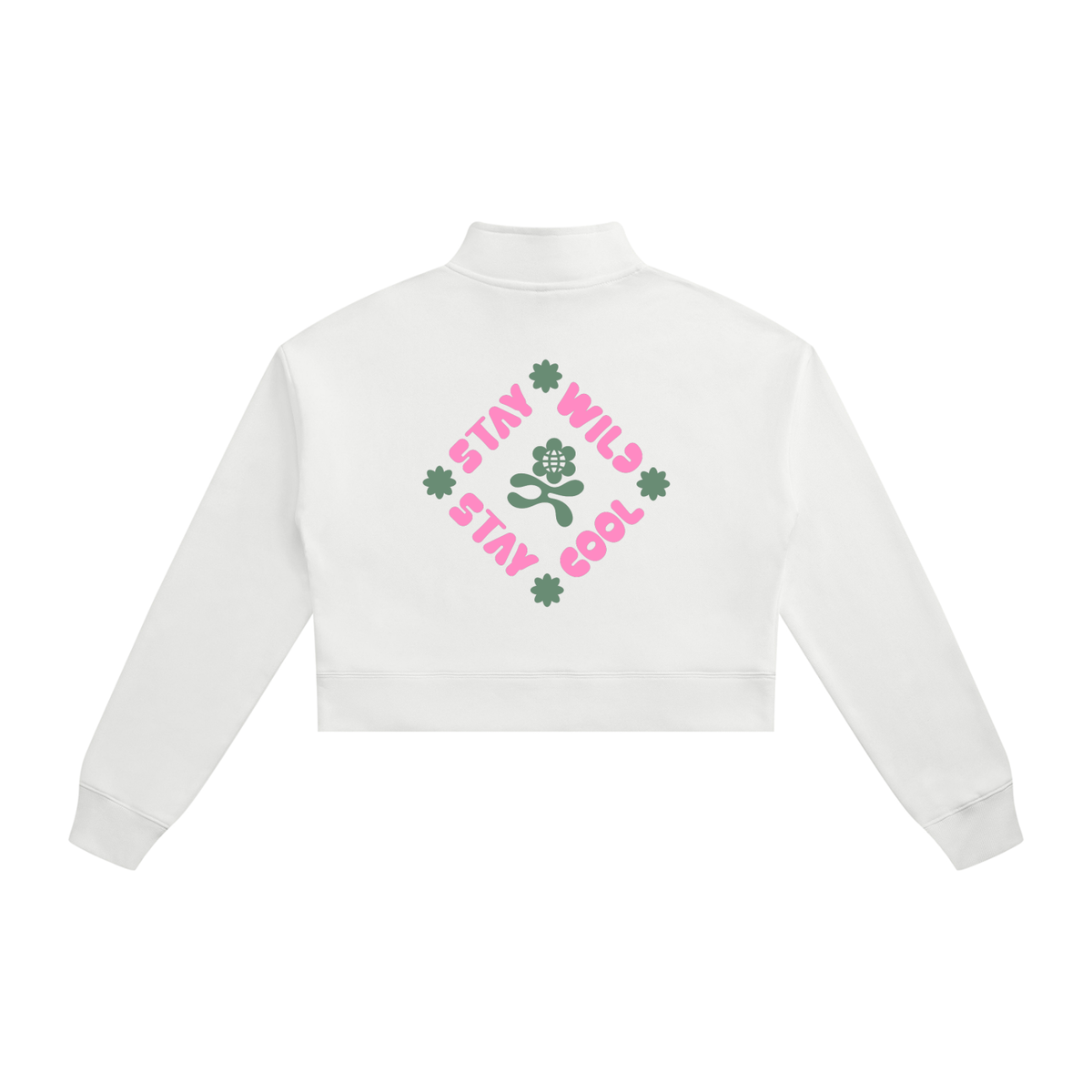 STAY WILD / 01 Women's Crop Quarter-Zip