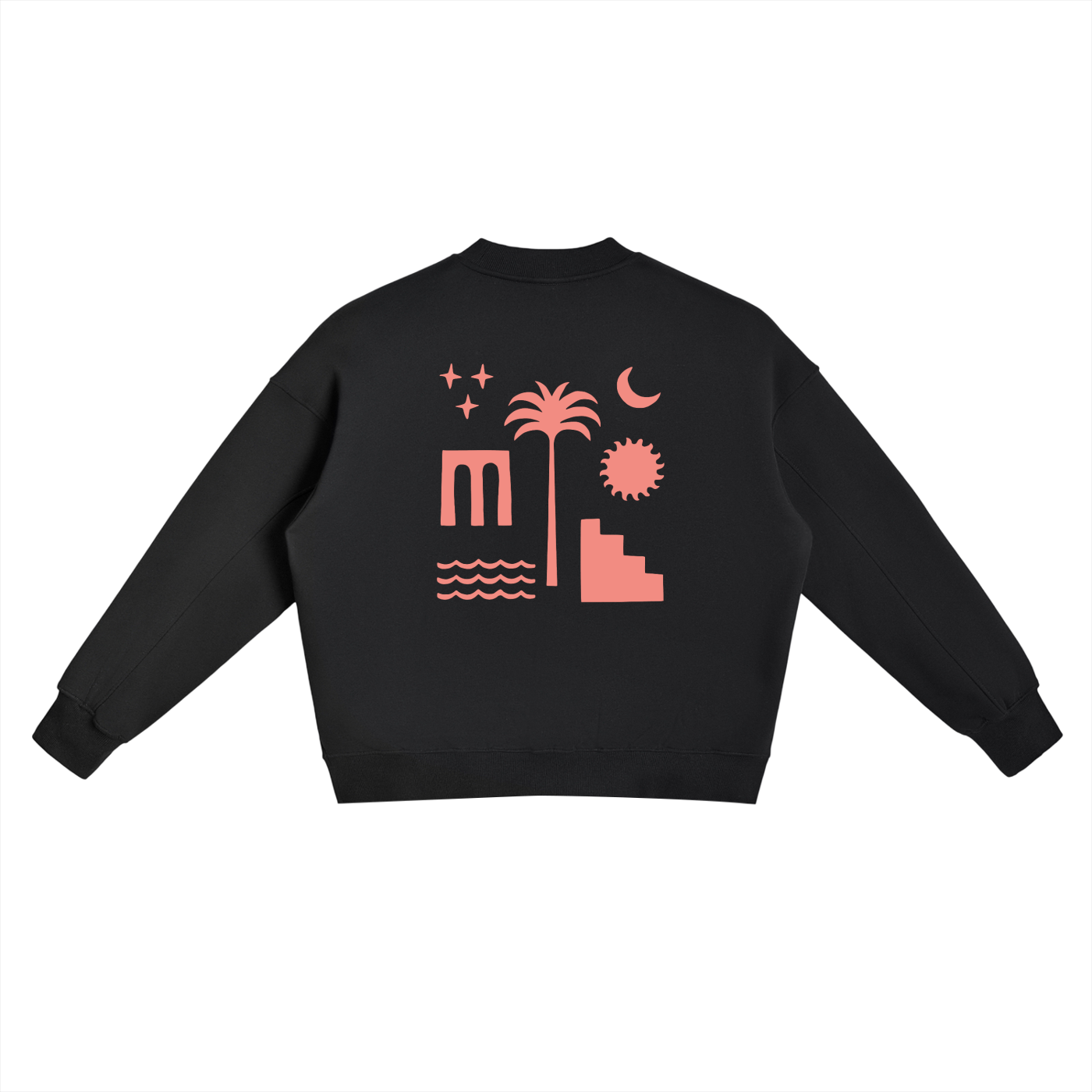 Fleece Side Slit Crewneck Sweatshirt