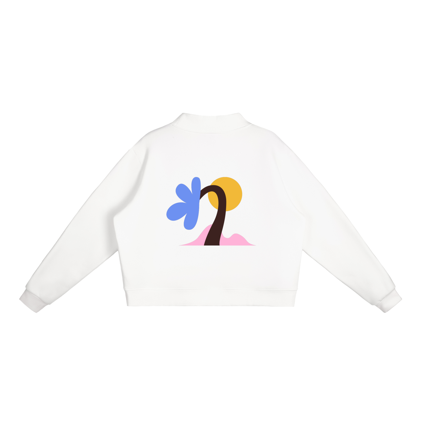 Essential Fleece Mock-Neck Crew Sweatshirt