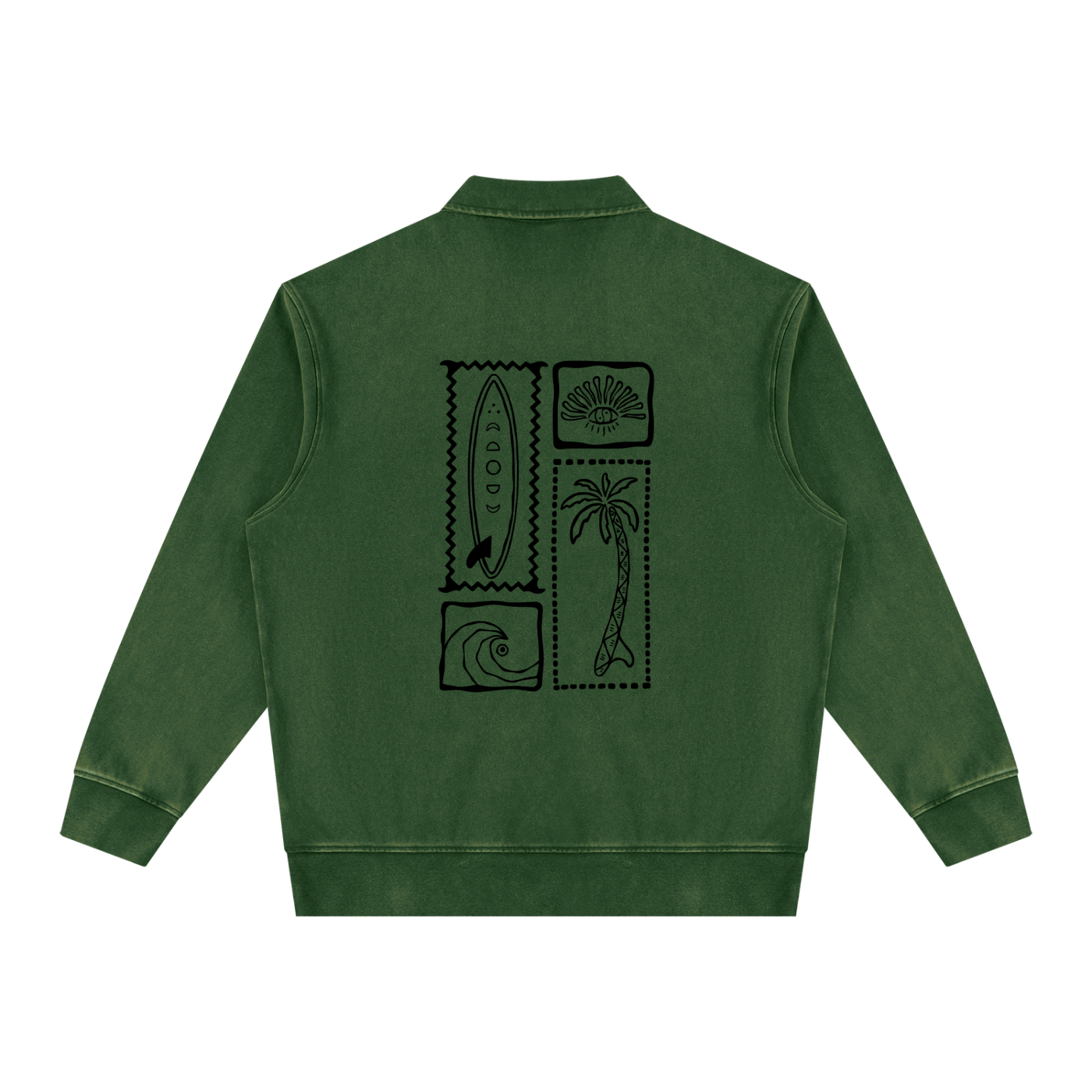 Unisex Vintage Wash Quarter-Zip Sweatshirt