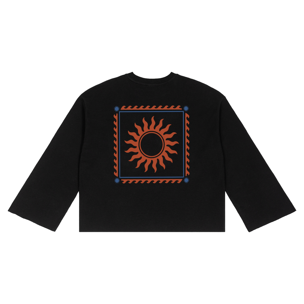 Unisex Waffle Raw Edge T-Shirt