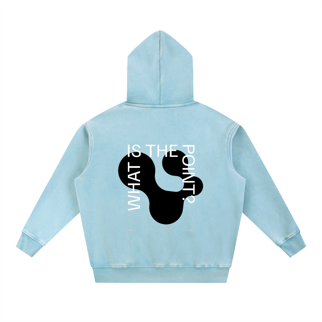 Snow Wash Fleece Oversize Hoodie