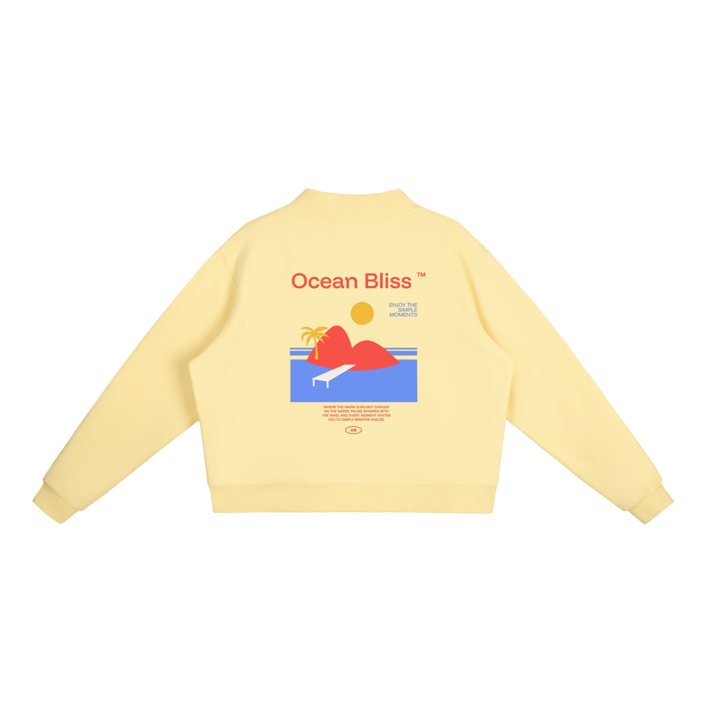 Essential Fleece Mock-Neck Crew Sweatshirt