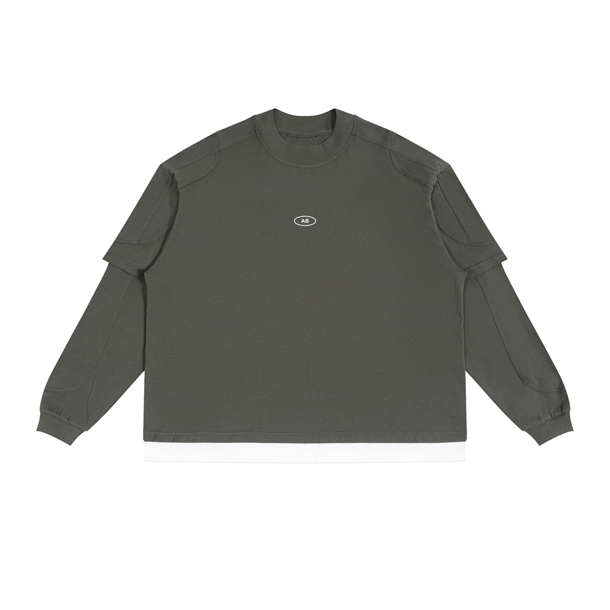 SACRED FLOWER / 01  Paneled Layer Color Block T-Shirt