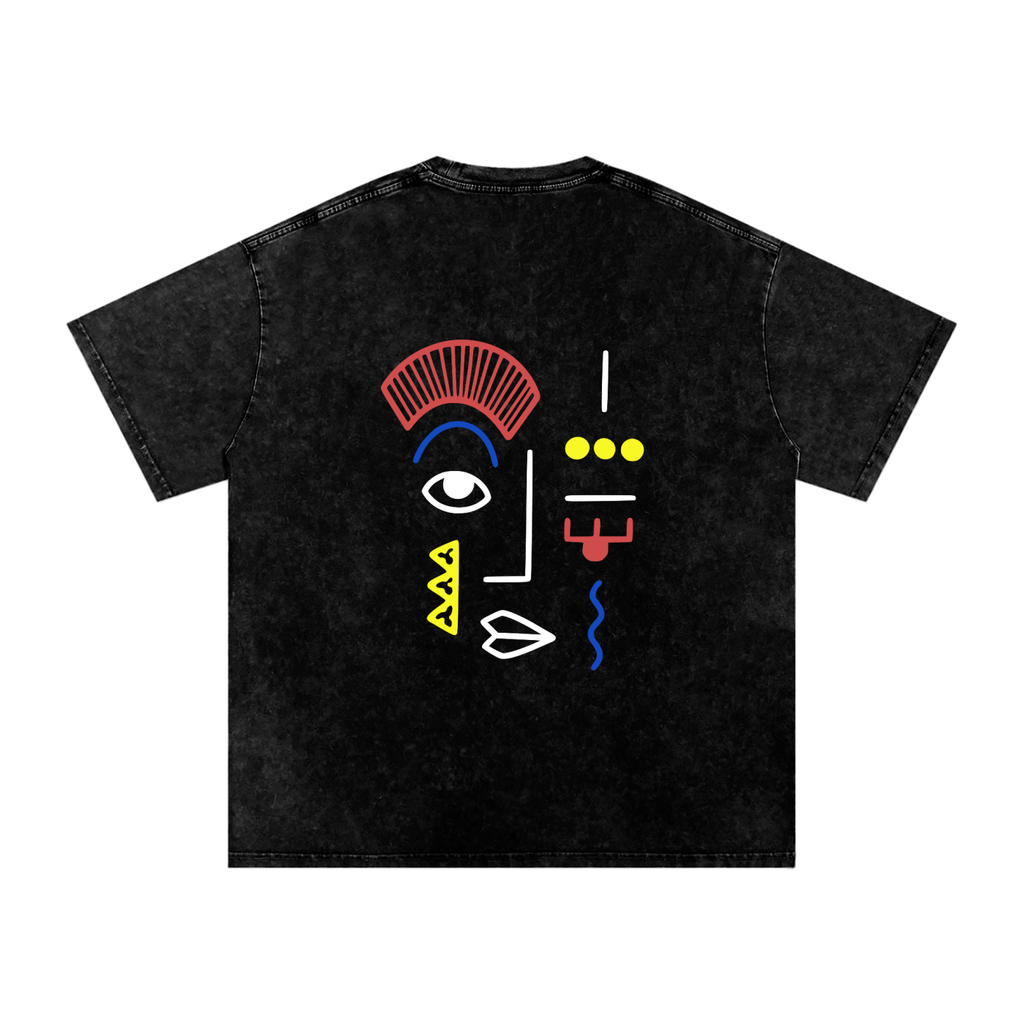 Snow Washed Oversized Cotton T-Shirt