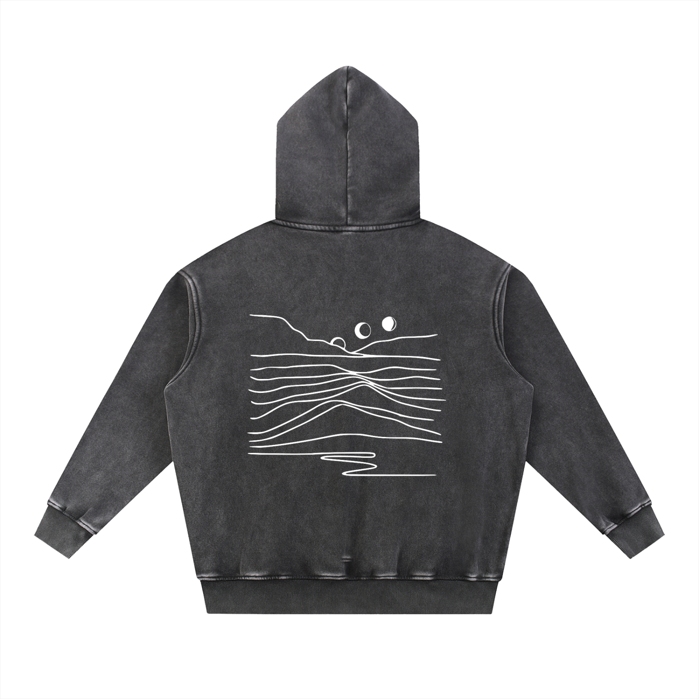 Snow Wash Fleece Oversize Hoodie