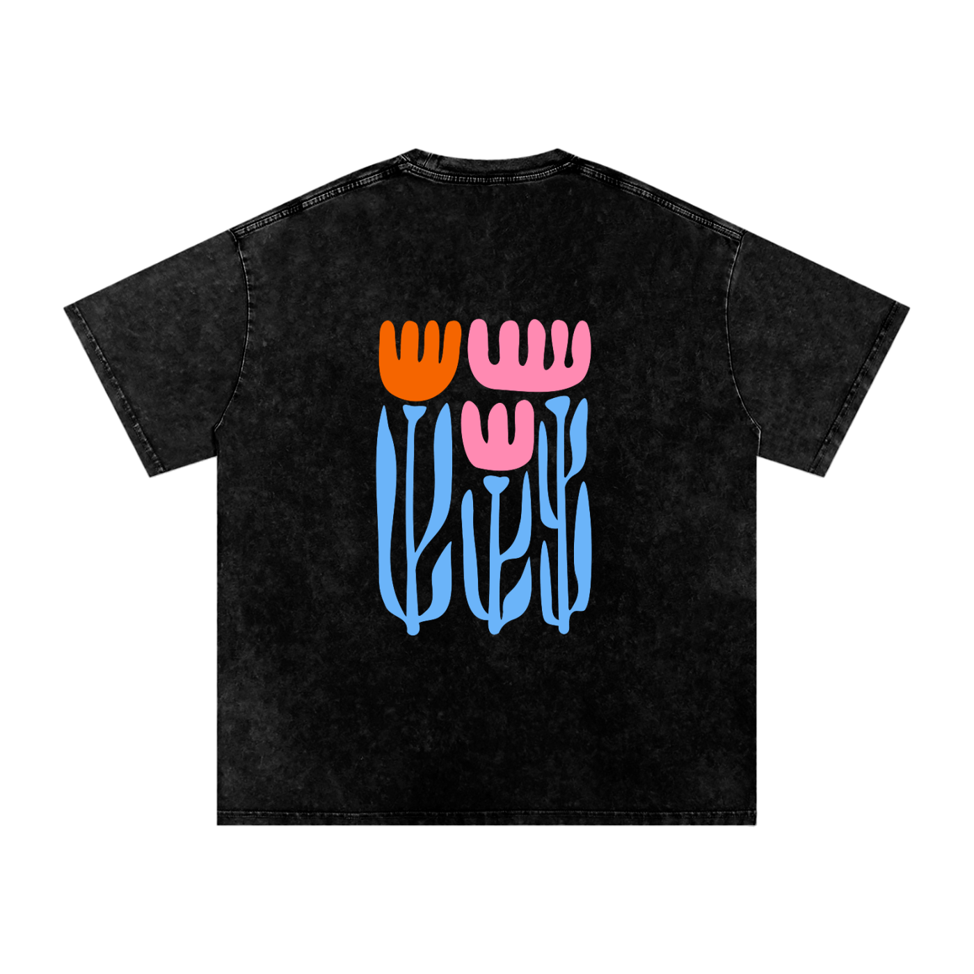 Snow Washed Oversized Cotton T-Shirt