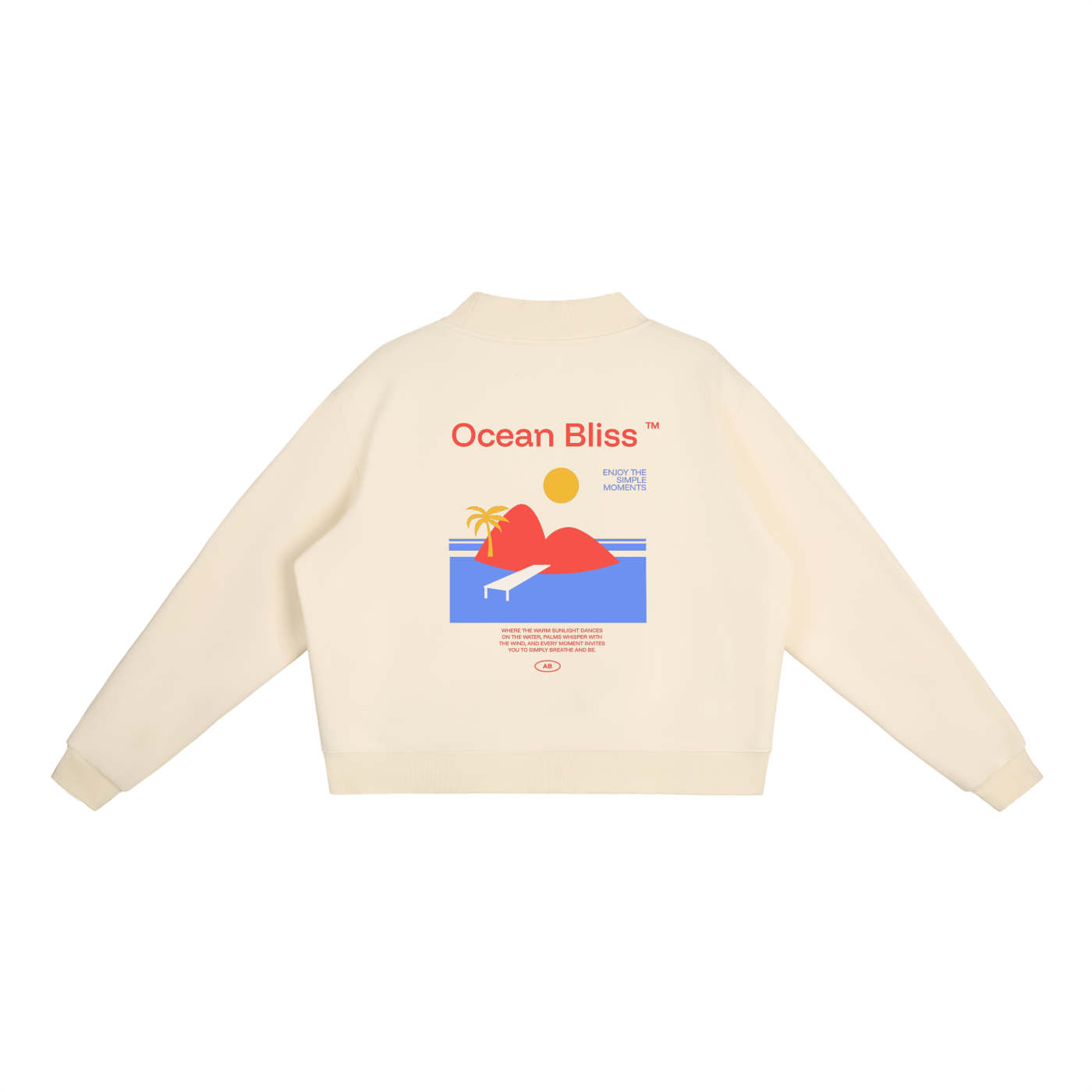 Essential Fleece Mock-Neck Crew Sweatshirt