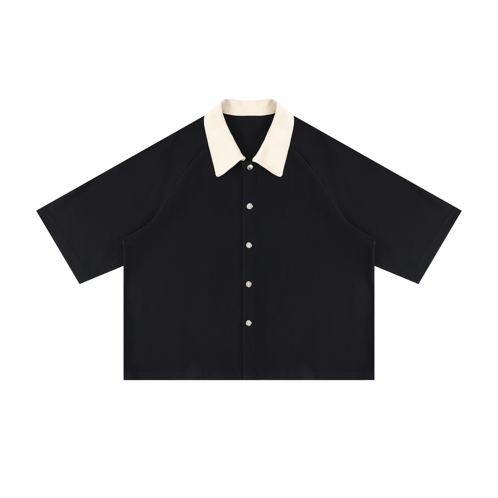 Unisex Color Block Boxy Short Sleeve Shirt