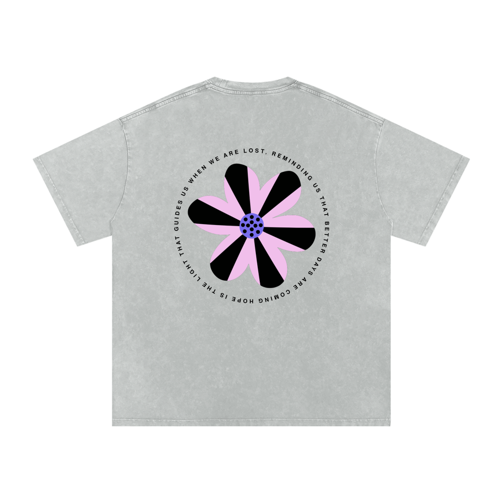 Snow Washed Oversized Cotton T-Shirt