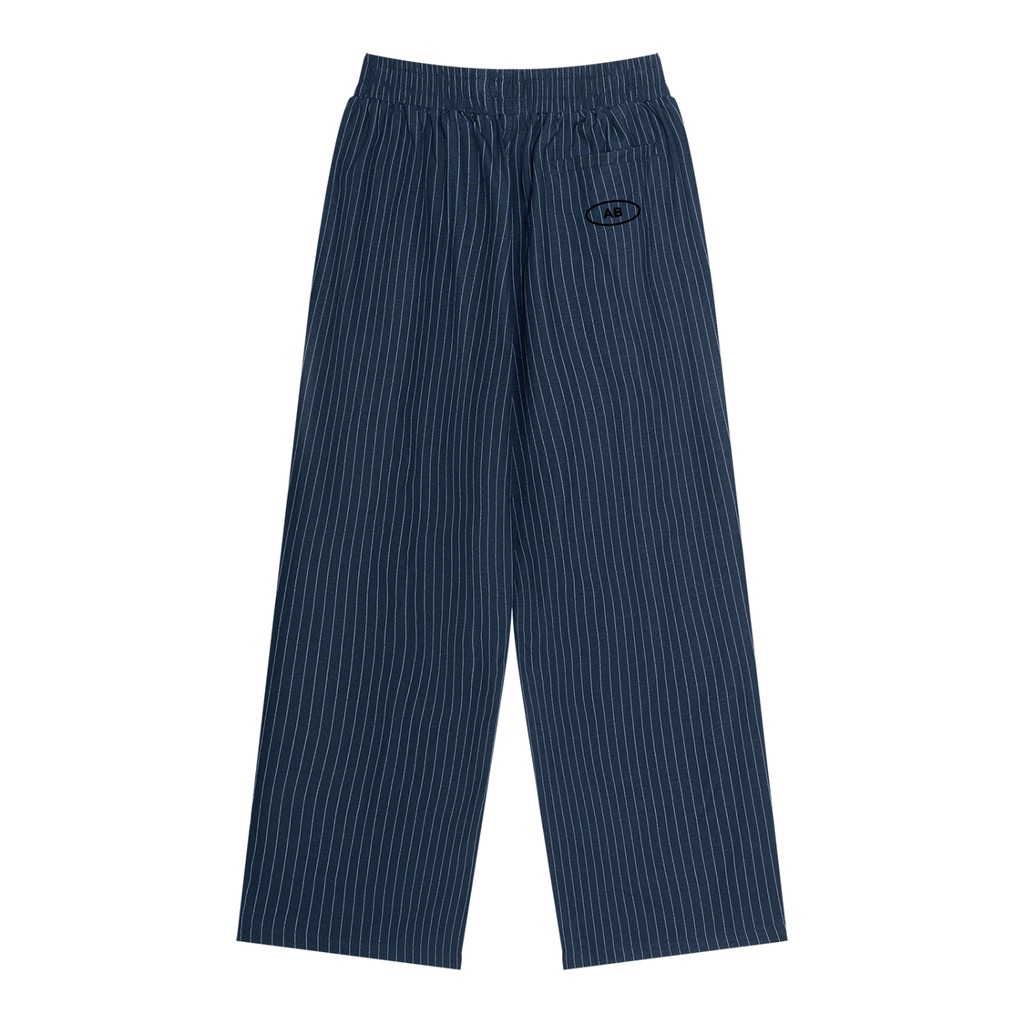 Unisex Striped Pleated Pants