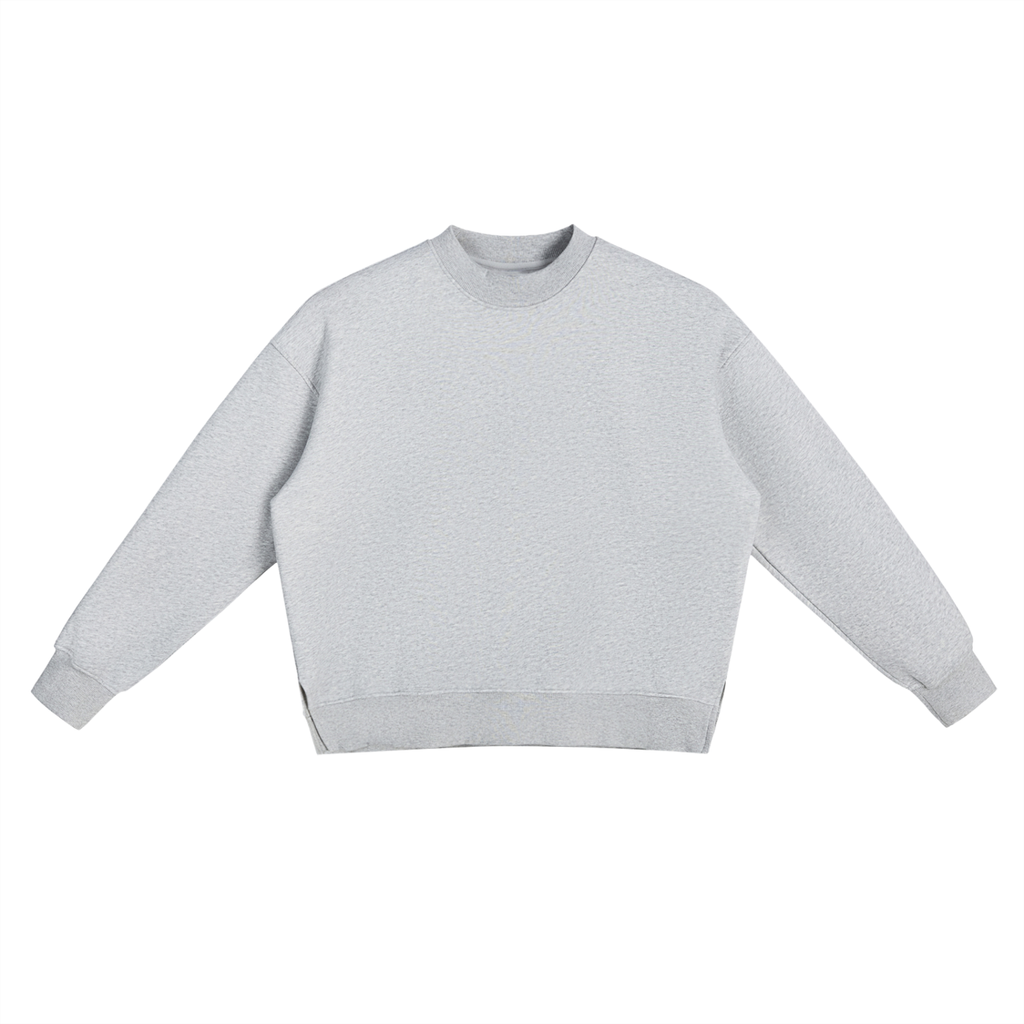 Fleece Side Slit Crewneck Sweatshirt