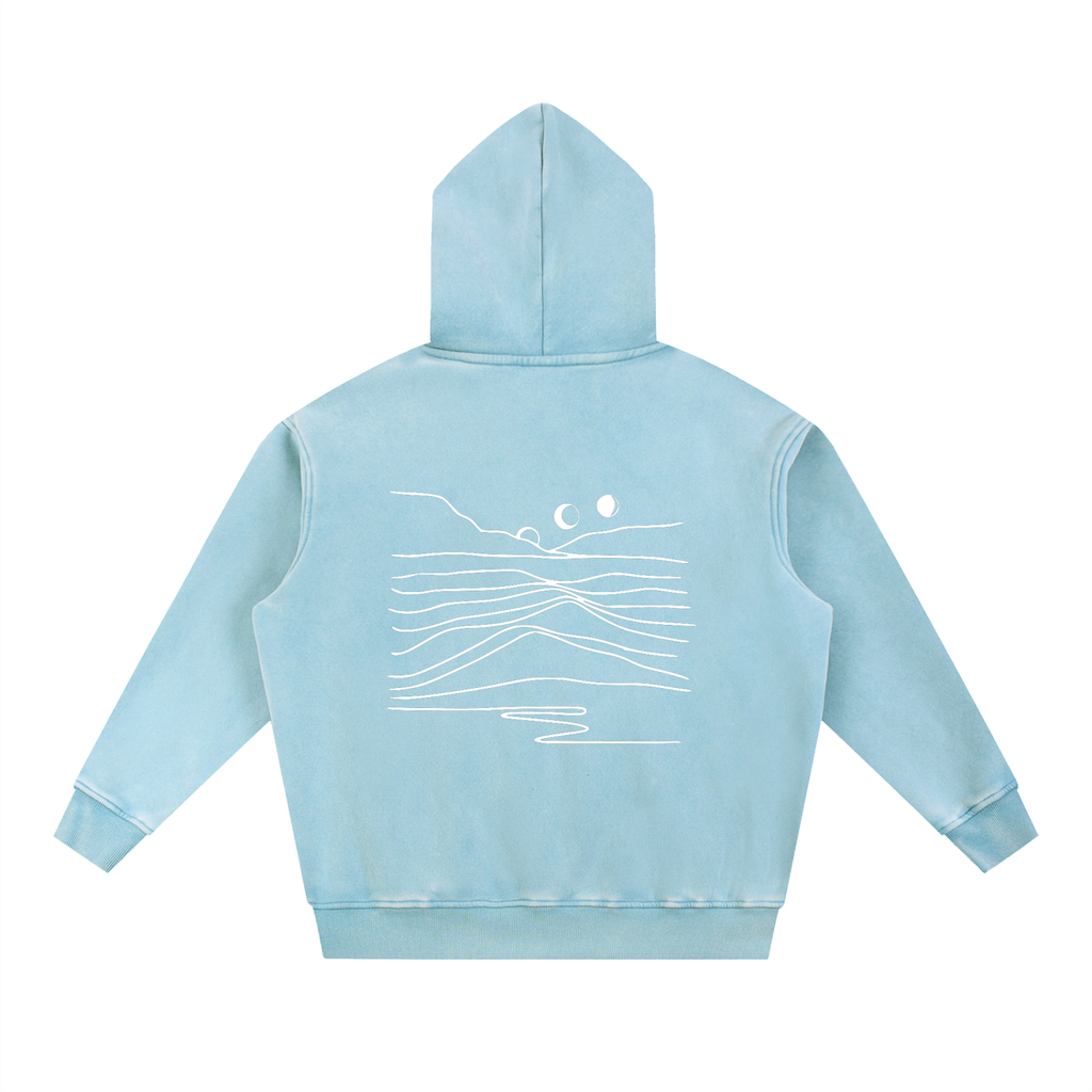 Snow Wash Fleece Oversize Hoodie