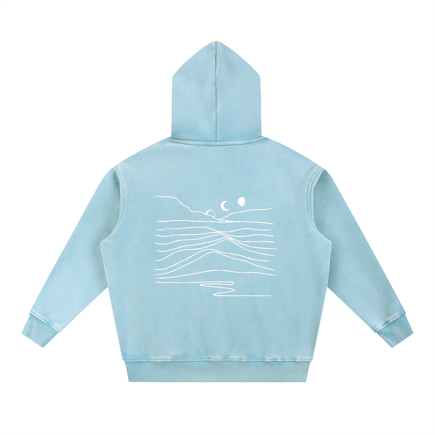 Snow Wash Fleece Oversize Hoodie