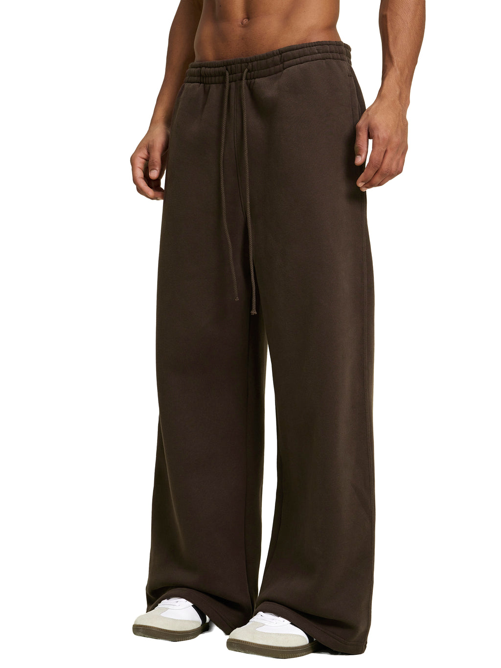 Fleece Drawstring Straight-Leg Sweatpants